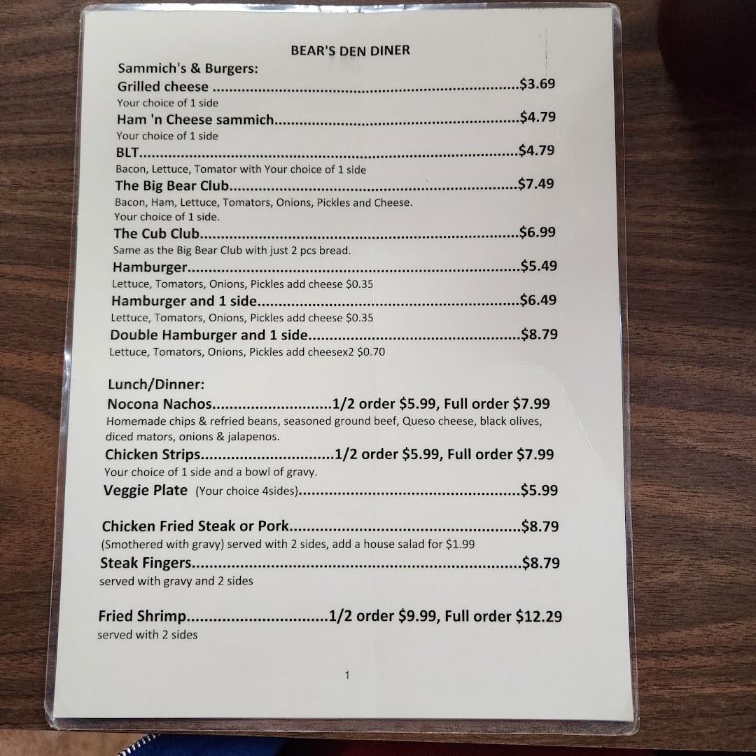Bears Den Diner